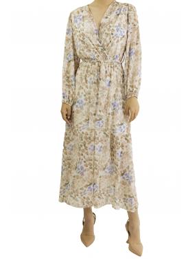 Vestito lungo fantasia scollo a V